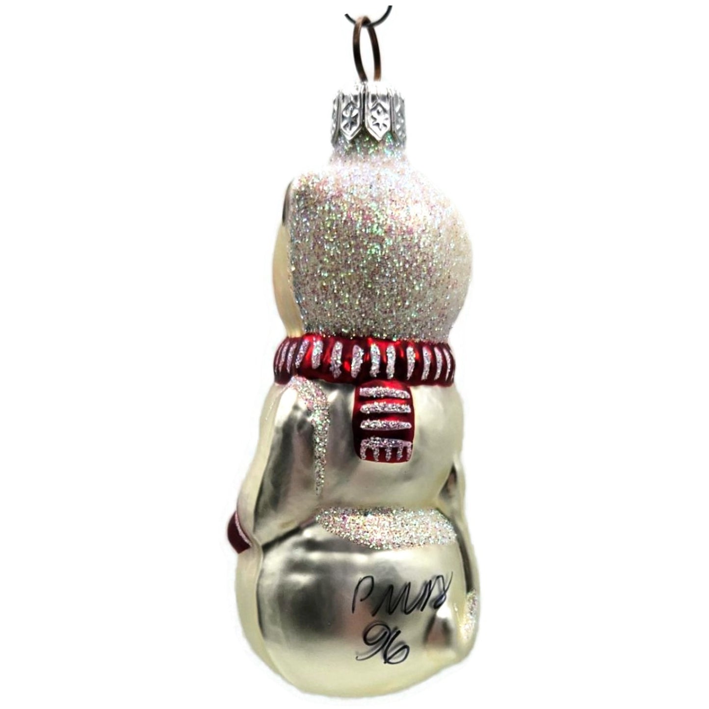 Patricia Breen Snowcat With Red Scarf Pearl Christmas Tree Signed Ornament
