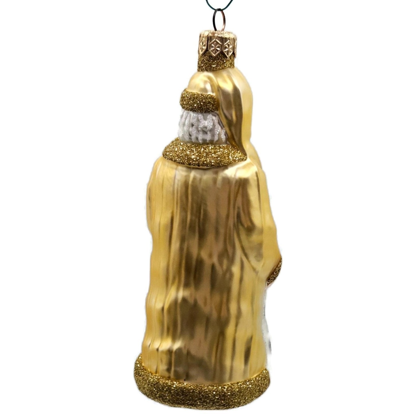 Patricia Breen Gift of the Season Gold Brown Bag Santa Christmas Tree Ornament