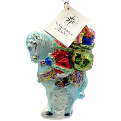 Christopher Radko Norwegian Santa Riding a Horse Christmas Ornament 00-098-0