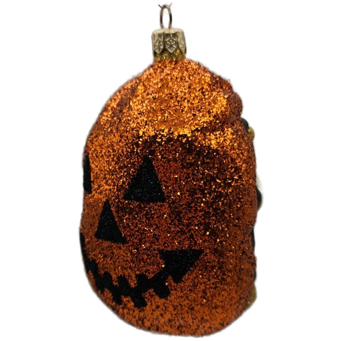 Patricia Breen Advent Santa Halloween Pumpkin Orange Black Christmas Ornament