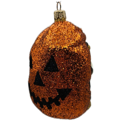 Patricia Breen Advent Santa Halloween Pumpkin Orange Black Christmas Ornament