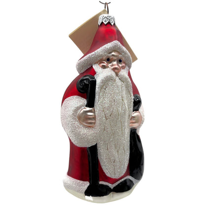 Patricia Breen Woodland Santa Claus Cherry Red Christmas Tree Ornament