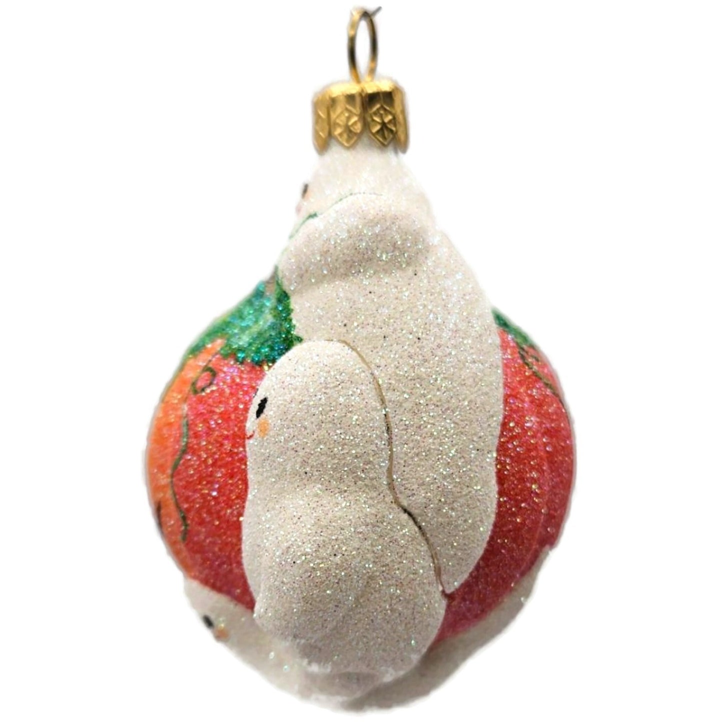 Patricia Breen Circle Of Spirits Pearl Orange Ghosts Pumpkin Halloween Ornament
