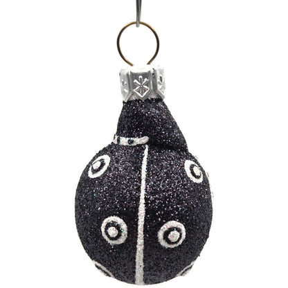 Patricia Breen Ladybug Noel Black Glittered Polka Dots Spring Christmas Ornament