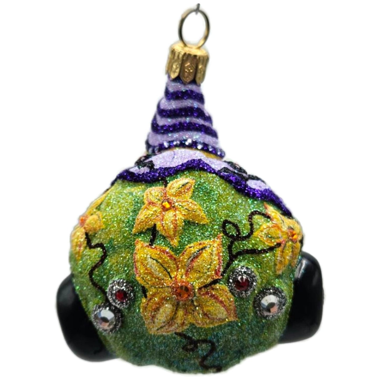 Patricia Breen Witch Way Green Lavender Hat Halloween Christmas Tree Ornament NM