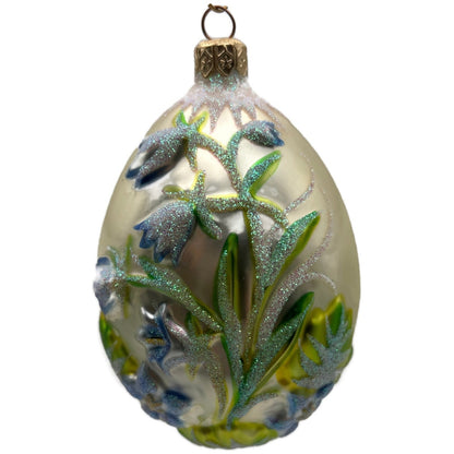 Patricia Breen Bluebell Egg Flower Easter Glass Christmas Tree Ornament 9700