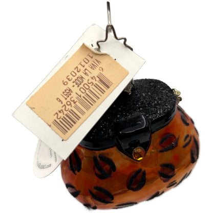 Christopher Radko Viva La Mode Leopard Print Purse Christmas Ornament 1012039