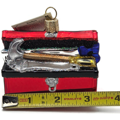 OWC Tool Box Hammer Red Christmas Tree Ornament Old World Christmas
