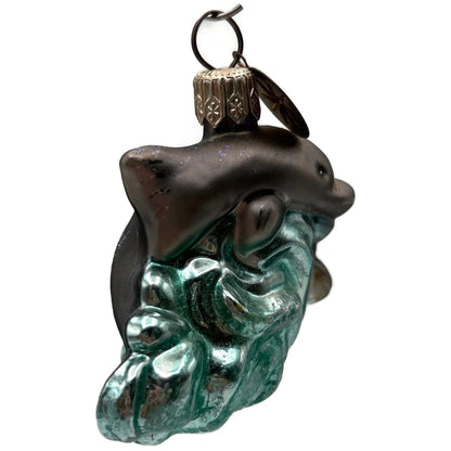 Christopher Radko Dolphin Duo Little Gems Nautical Christmas Ornament 00-510-0