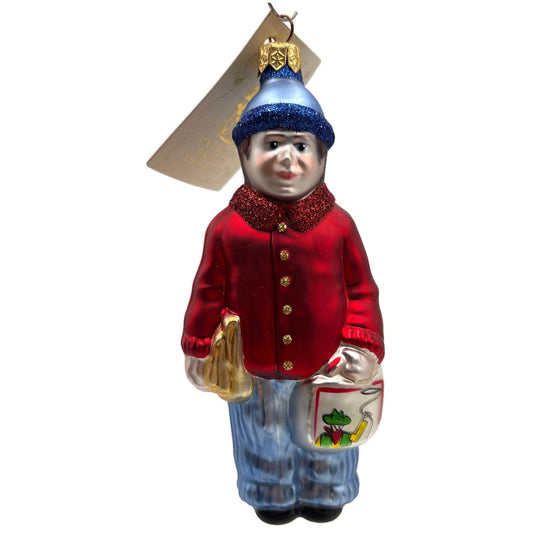 Patricia Breen Henrys First Day of School Red Blue Boy Christmas Ornament 9719