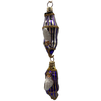 Patricia Breen Cirque De Nicoud Linked Santa Striped Christmas Ornament CATZ