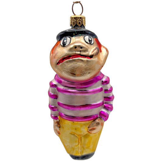 Christopher Radko Mugsy Stripe Glass Limited Edition Christmas Ornament 95-183-0