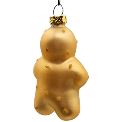 Gingerbread Man Holding Holly Wreath Old World Christmas Tree Ornament