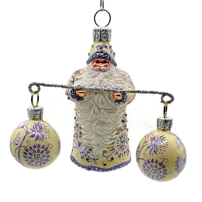 Patricia Breen Balance Chinoiserie Violet Santa Claus Spring Christmas Ornament