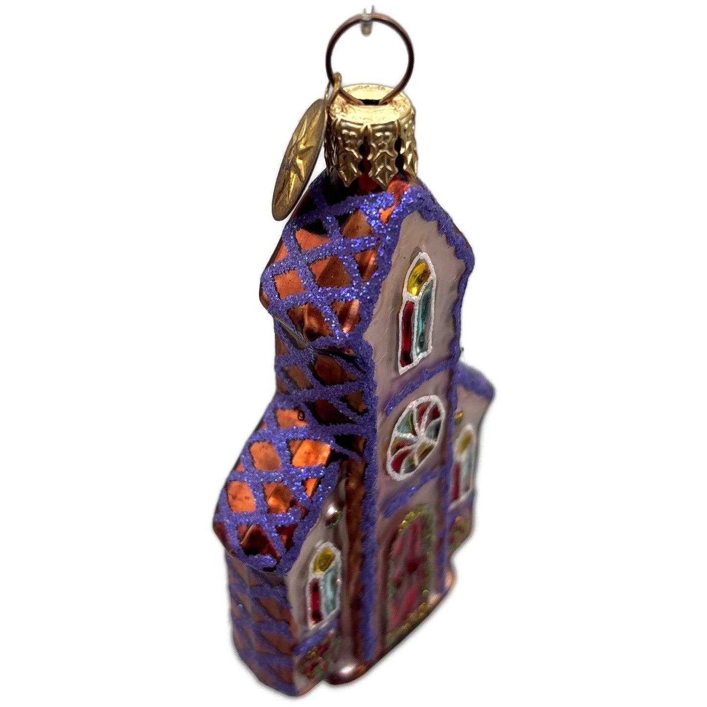 Christopher Radko Ginger Chapel Gem Pink Christmas Tree Ornament 01-0779-0