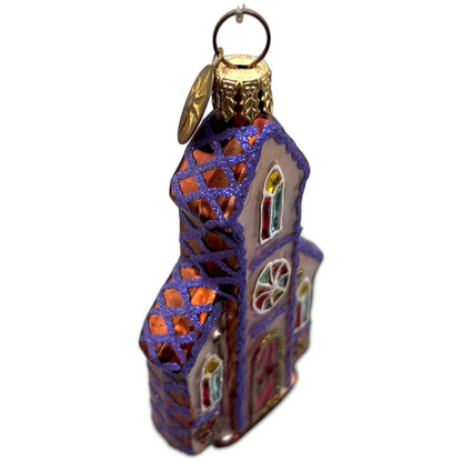Christopher Radko Ginger Chapel Gem Pink Christmas Tree Ornament 01-0779-0