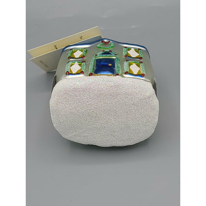 Patricia Breen Garland House Blue Roof Pine Tree Christmas Tree Holiday Ornament