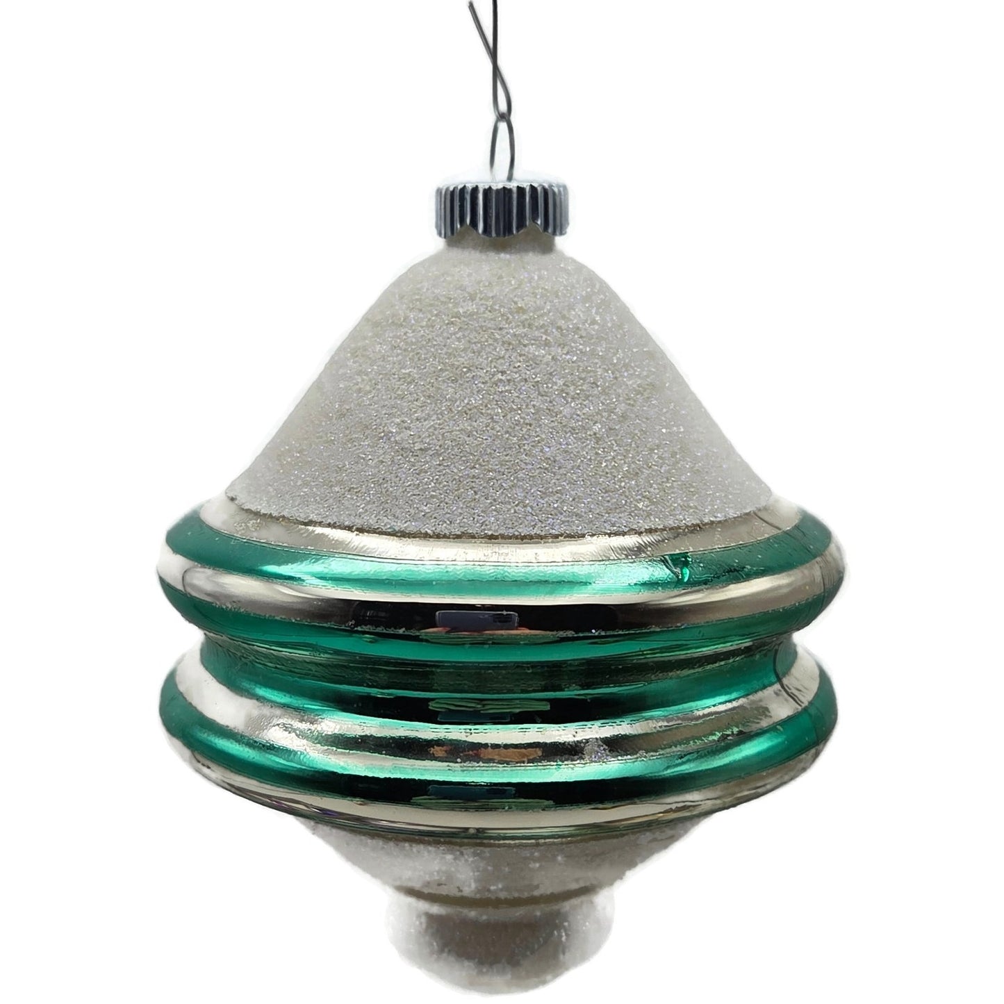 Christopher Radko Shiny Brite Snow Tops Christmas Tree Ornament Set 4001370