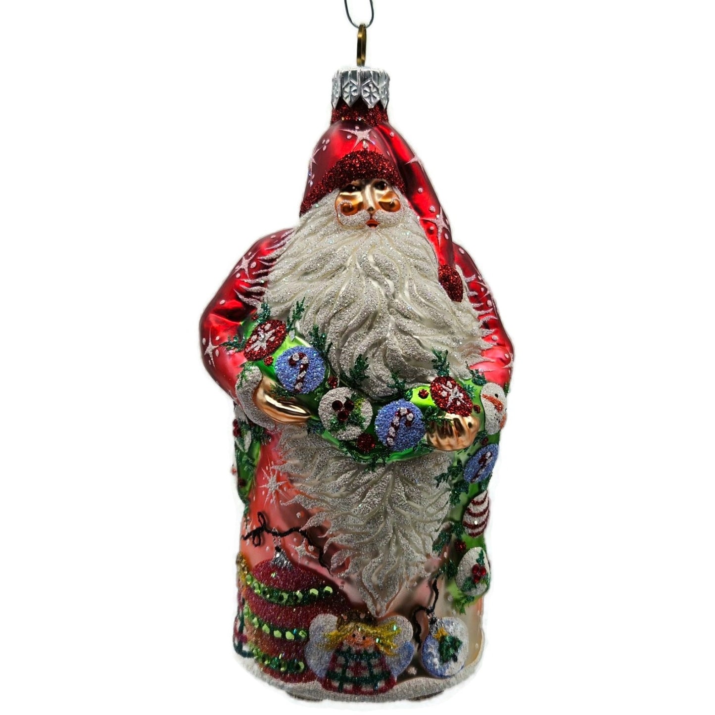 Patricia Breen Karas Santa Claus Red Angels Snowman Christmas Ornament Candy