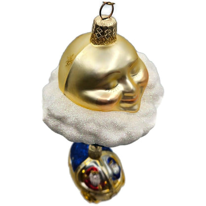 Patricia Breen Santa's Underwater Sleigh Glittered Stars Christmas Ornament 9932