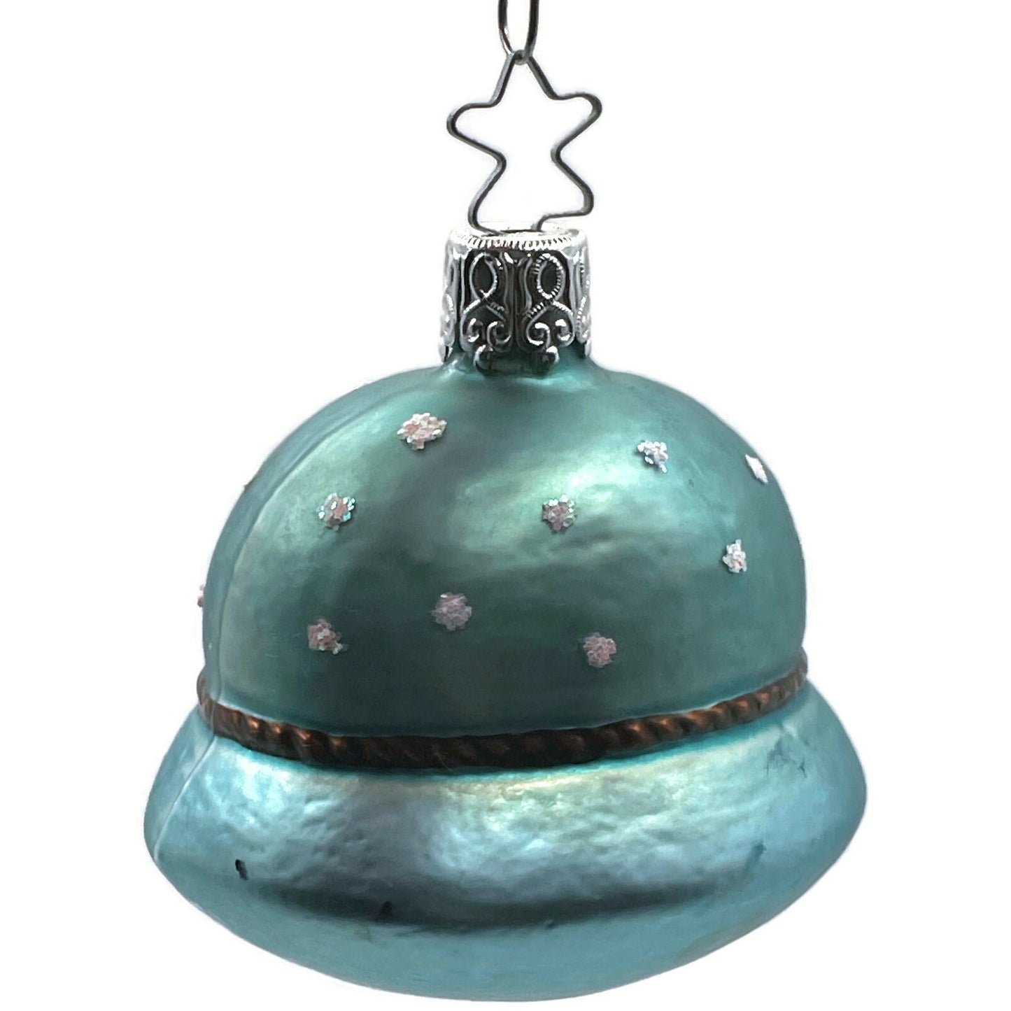 Inge Glass Ornament Christmas Cap Candy Canes Old World Christmas Tree Decor