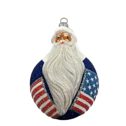 Patricia Breen Santa du Monde Liberty Patriotic Christmas Holiday Tree Ornament