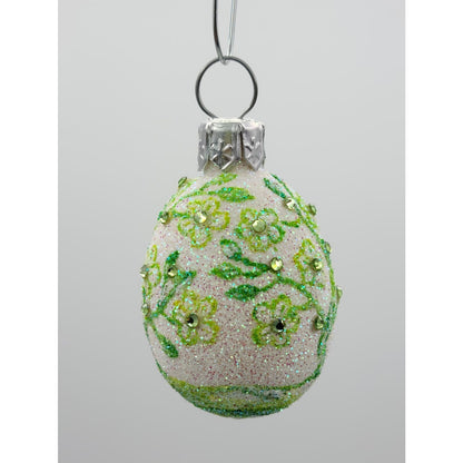 Patricia Breen Miniature Egg Chinoiserie Fan Peridot Easter Holiday Ornament