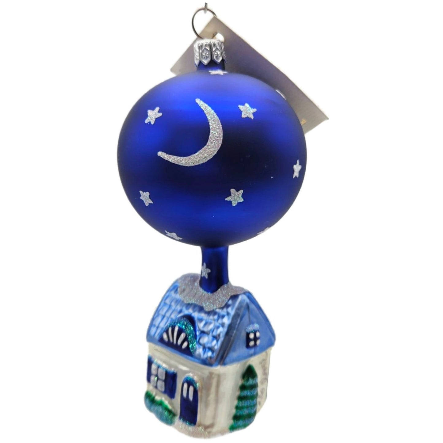 Patricia Breen Night House Larger House Blue Moon Star Christmas Ornament Signed