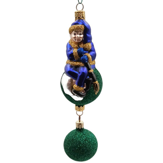 Patricia Breen Jingles the Elf Blue Suit Green Ball Christmas Tree Ornament HCB