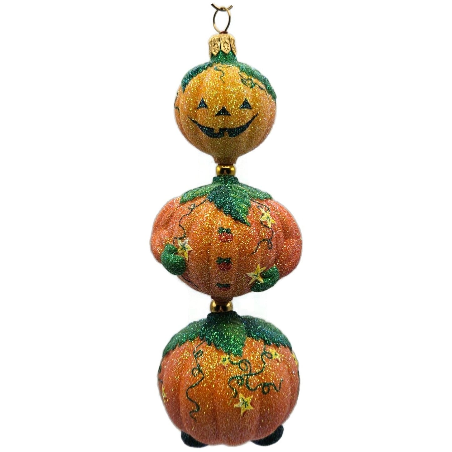 Patricia Breen Kinetic Pumpkinman Orange Jack-o-Lantern Stars Halloween Ornament