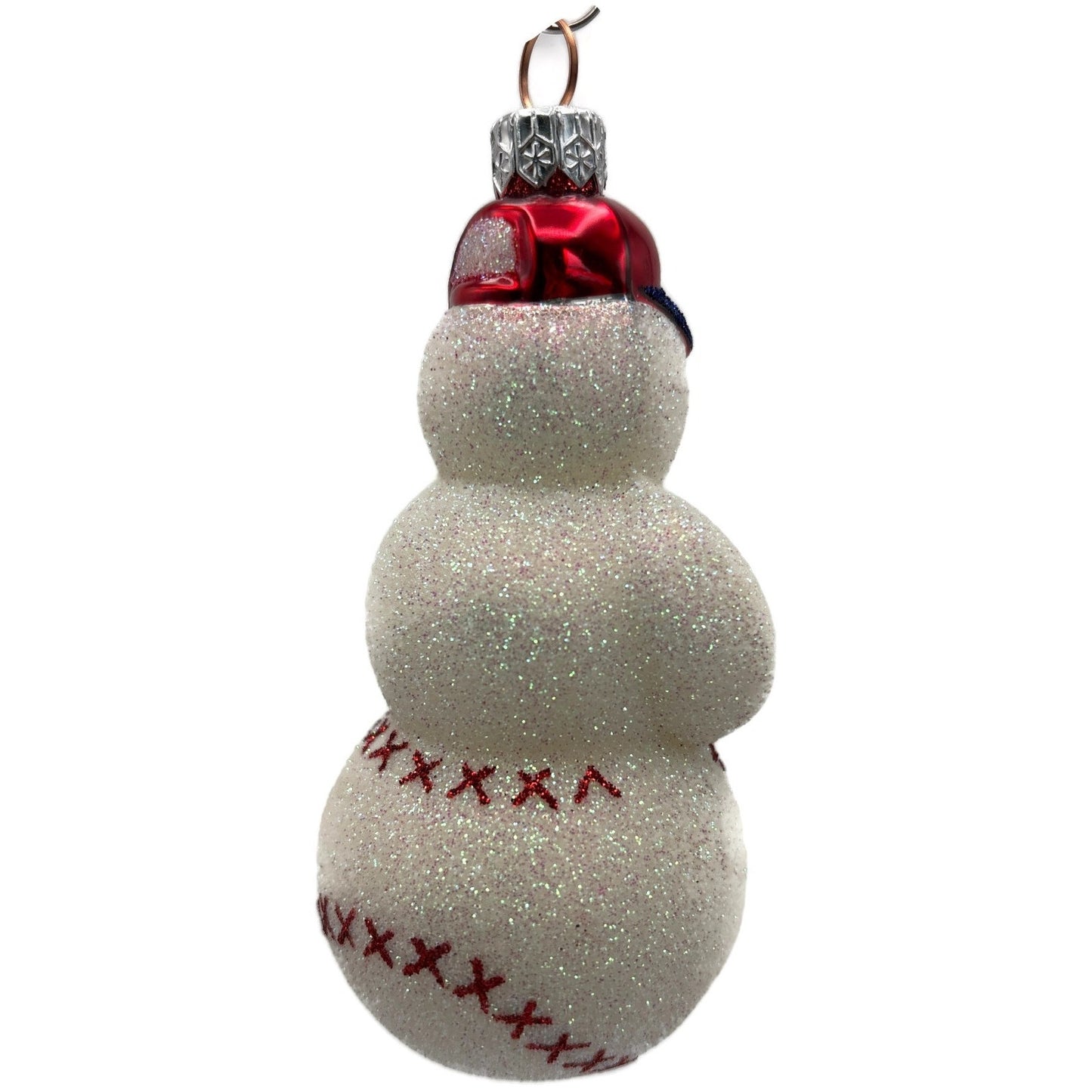 Patricia Breen Miniature Strike B Boston Baseball Snowman Christmas Ornament