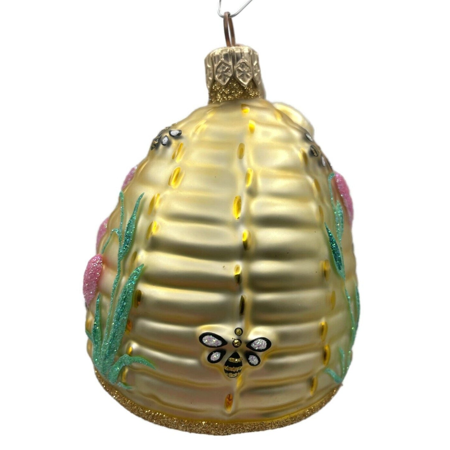 Patricia Breen Wisteria Beeskep Pink Bees Flowers Spring Holiday Tree Ornament