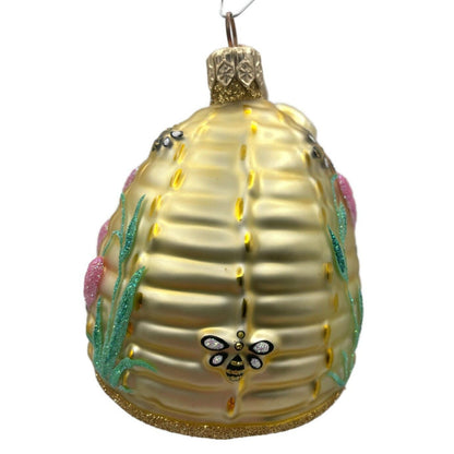 Patricia Breen Wisteria Beeskep Pink Bees Flowers Spring Holiday Tree Ornament