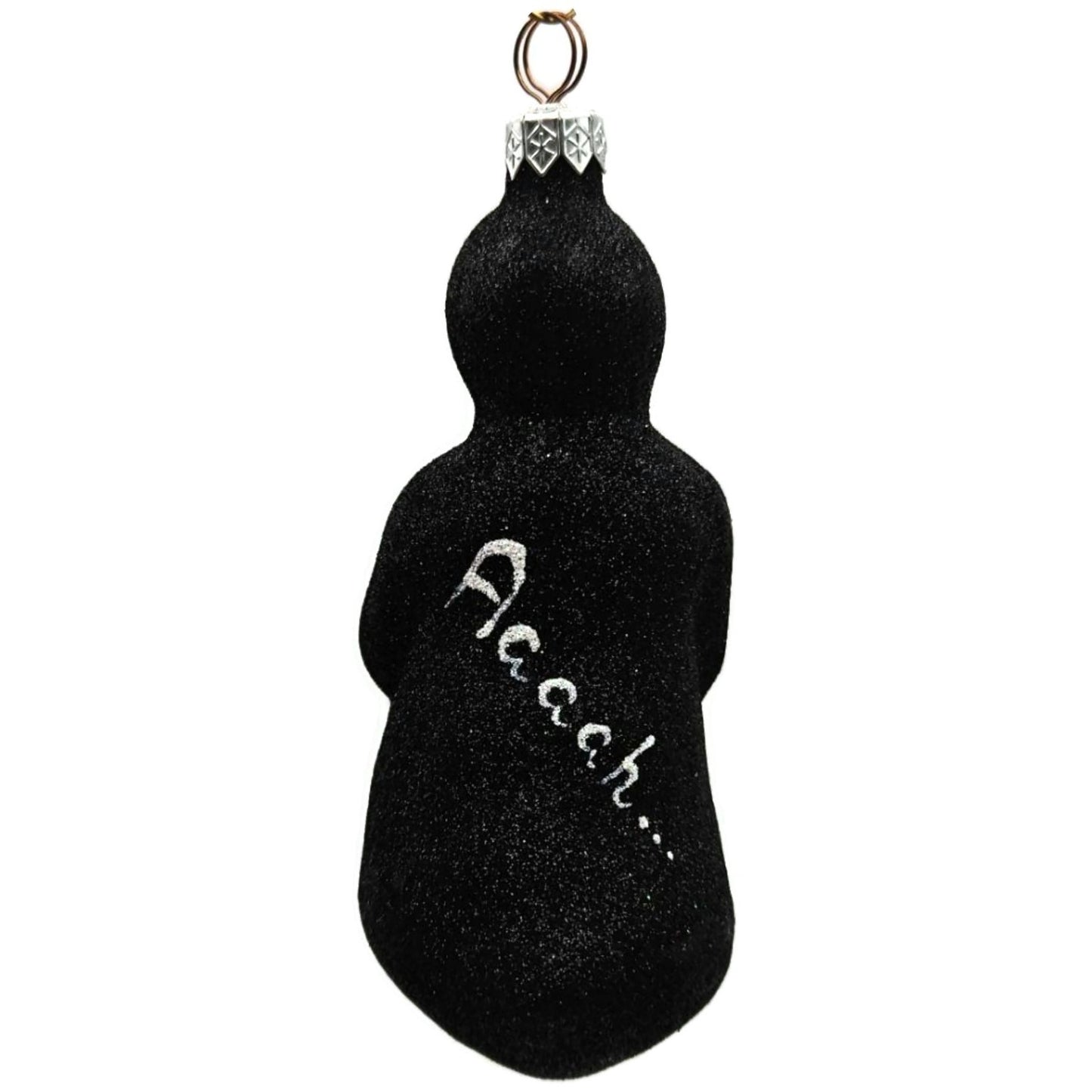 Patricia Breen Oscar Black Glittered Ghost Halloween Christmas Tree Ornament
