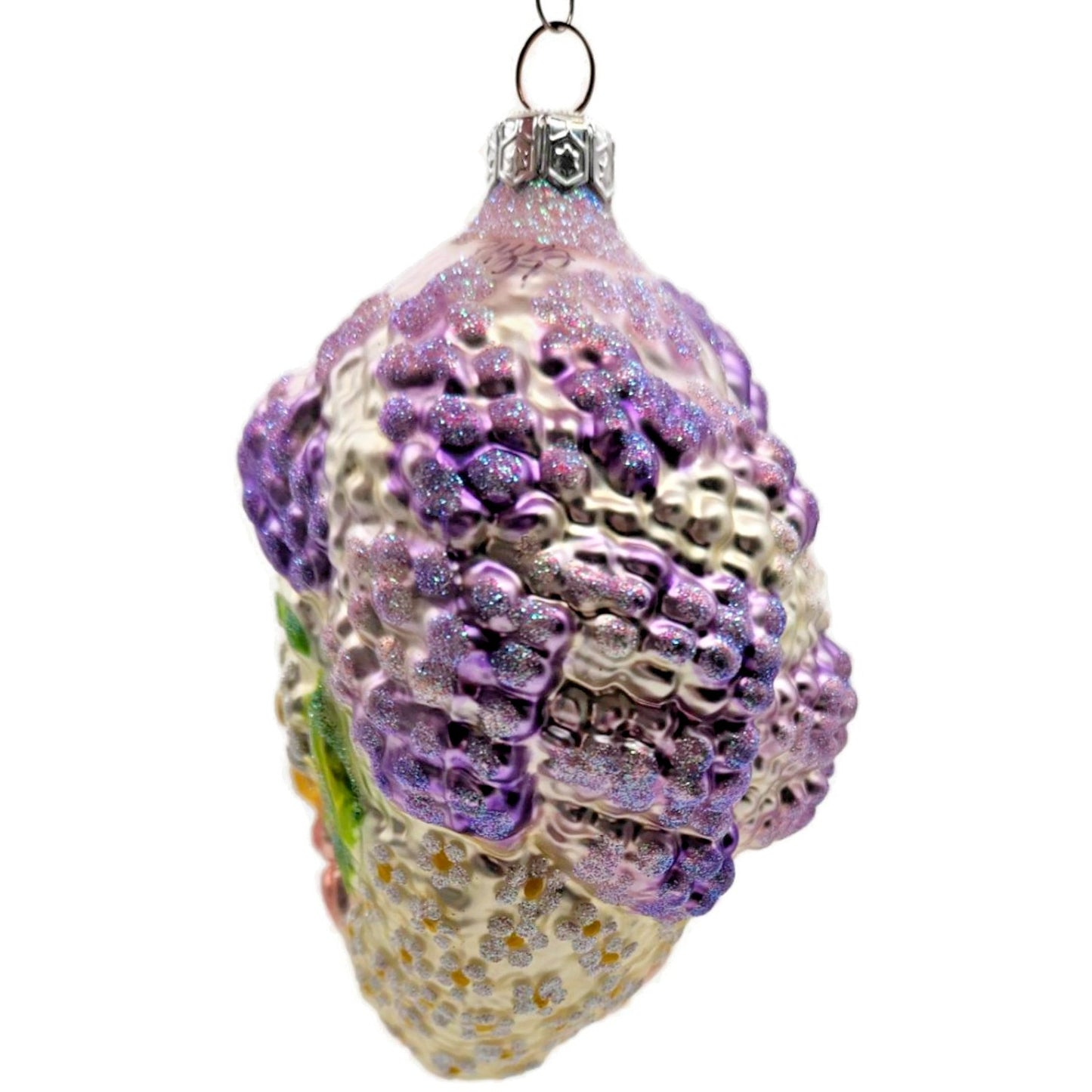 Patricia Breen Arcimbaldi Santa Purple White Flowers Spring Christmas Ornament