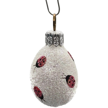 Patricia Breen Miniature Egg Ladybugs Glittered Easter Christmas Tree Ornament