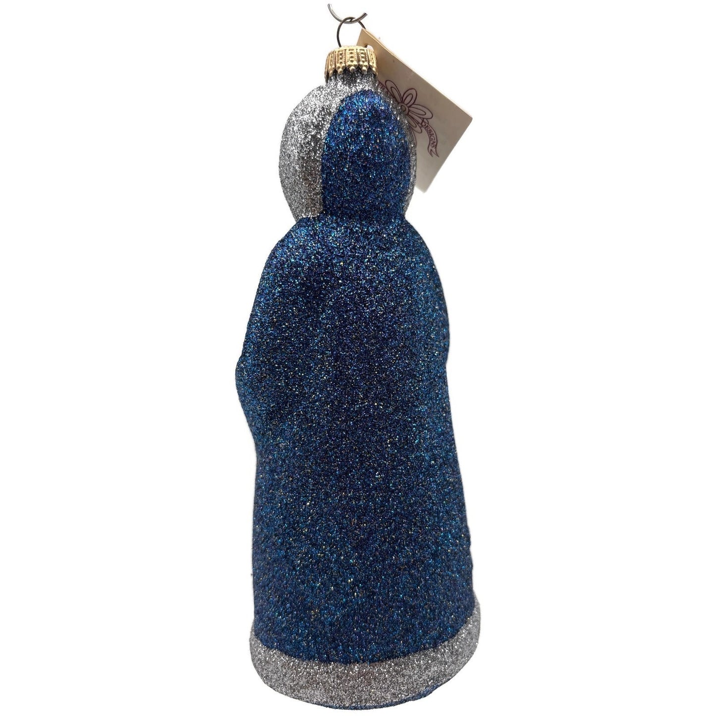 Larry Fraga River Woman Blue Silver Green Glitter Series Christmas Tree Ornament