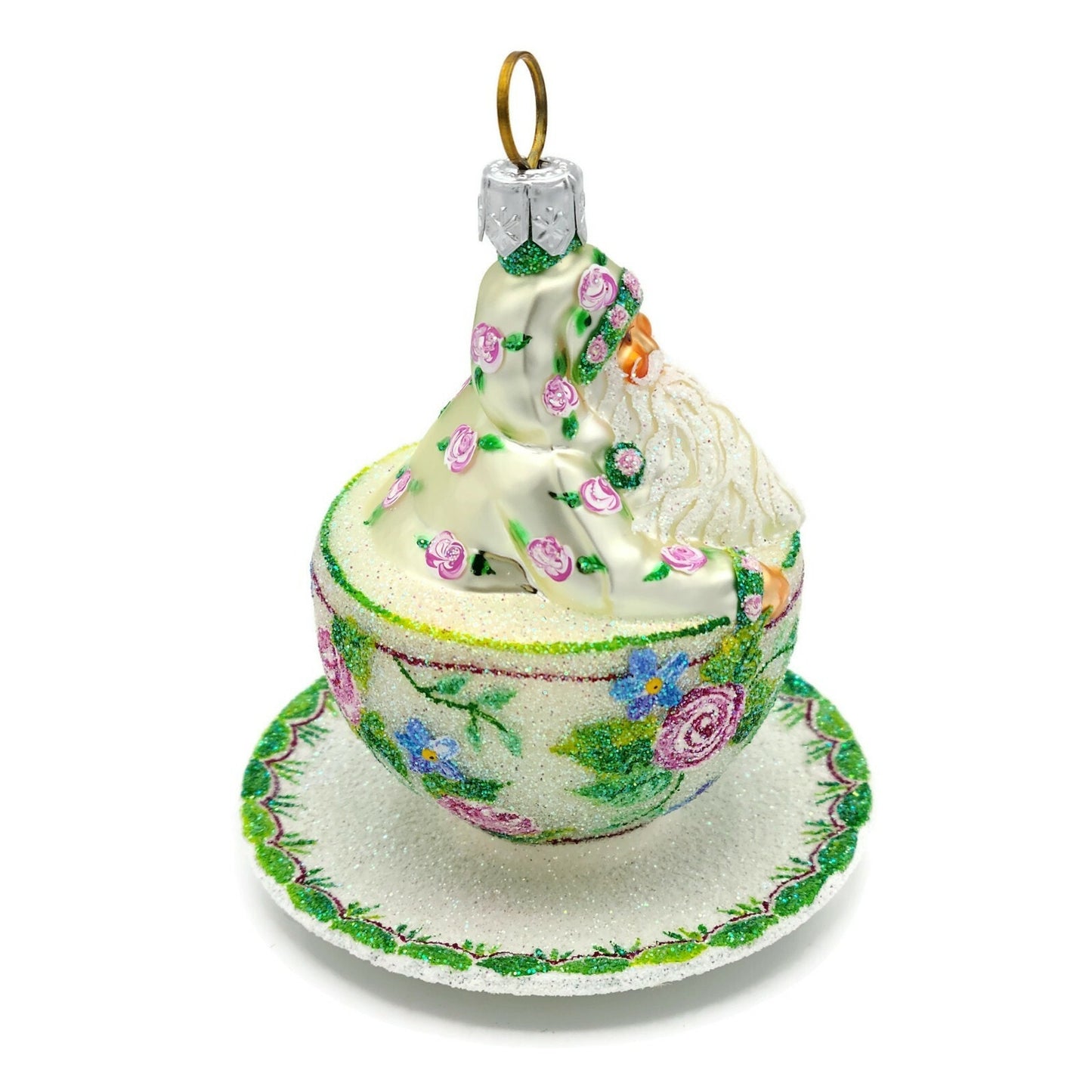 Patricia Breen Tea for Two Floral Rose Spring Holiday Tree Ornament Tea Party