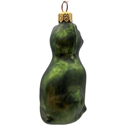 Patricia Breen Egyptian Cat Or Pharaoh's Cat Matte Green Christmas Tree Ornament