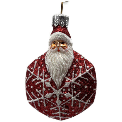 Patricia Breen Snowflake Noel Red White Santa Claus Christmas Tree Ornament