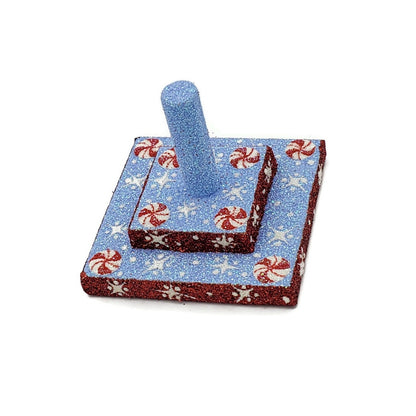 Patricia Breen Ultra Mini Finial Noel Candy Cane Christmas Tree Topper w/ Stand