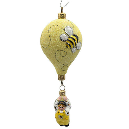 Patricia Breen Miniature Balloon Boy Bees Yellow Spring Christmas Tree Ornament