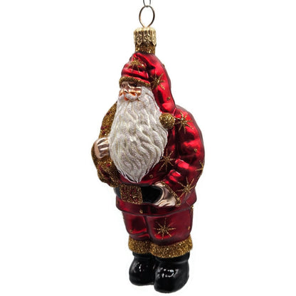 Patricia Breen Nordstrom Santa Claus Red Moon Star Celestial Christmas Ornament
