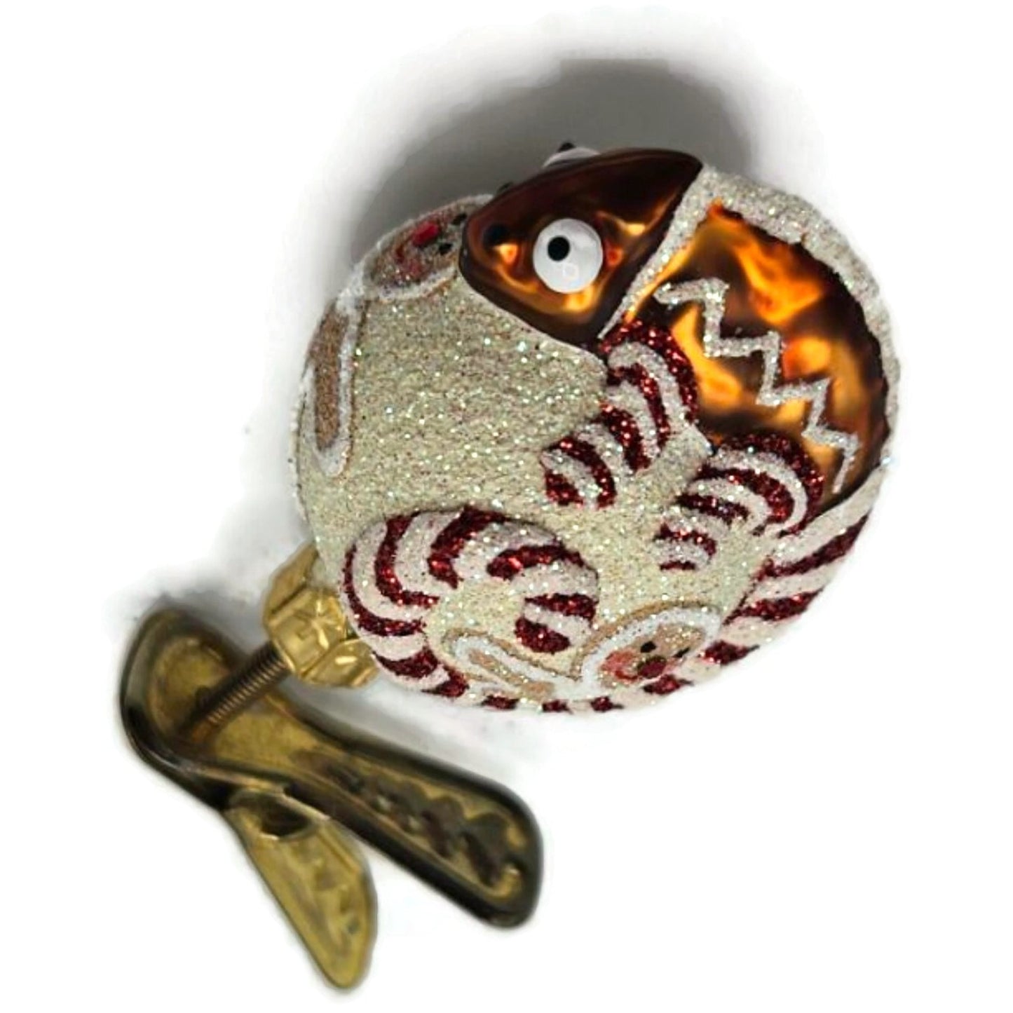 Patricia Breen Ultra Miniature Chameleon Gingerbread Clip On Christmas Ornament
