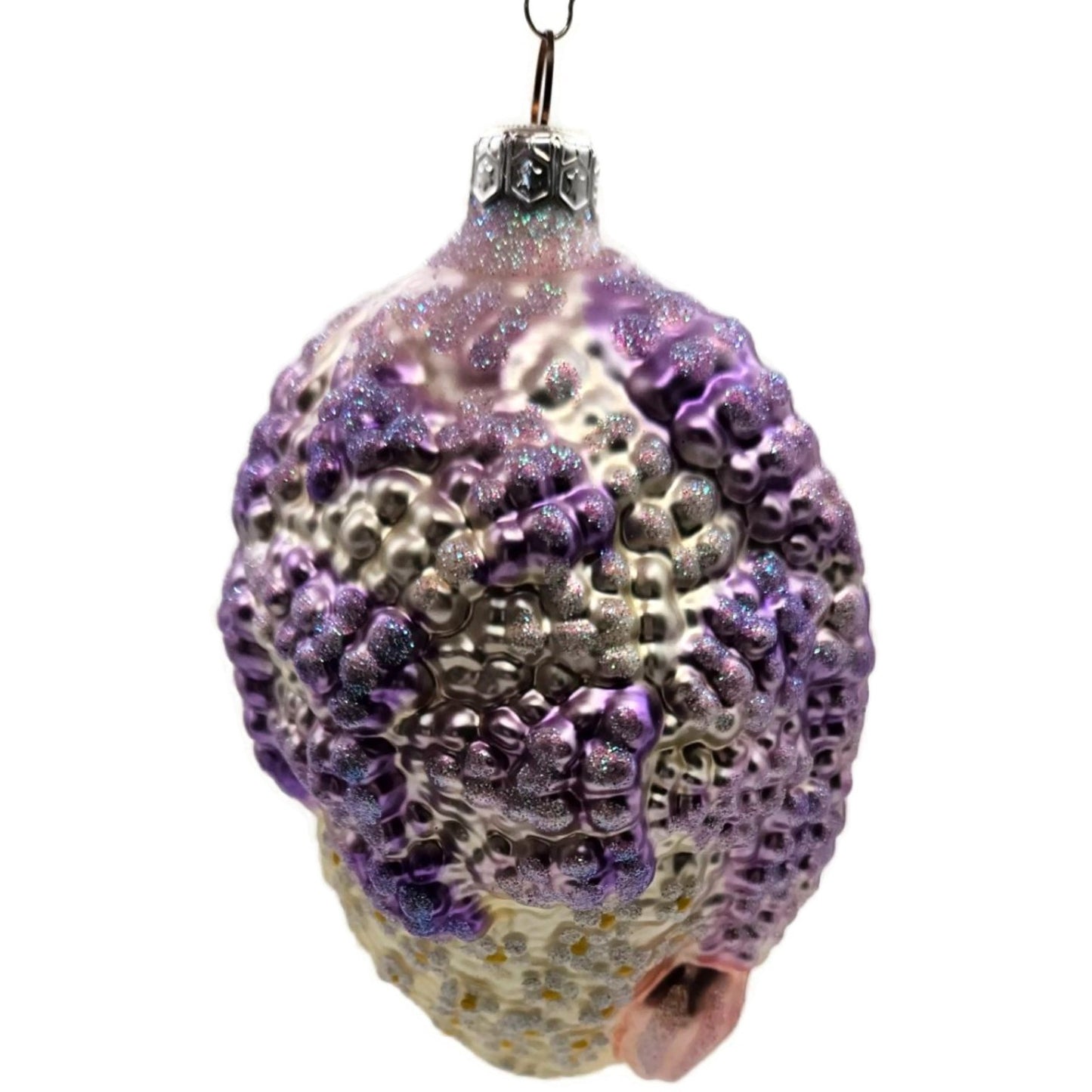 Patricia Breen Arcimbaldi Santa Purple White Flowers Spring Christmas Ornament