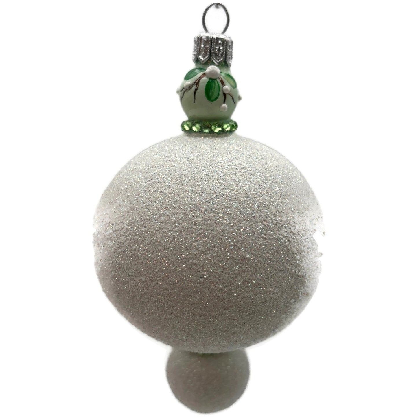 Patricia Breen Du Barry Reflector Mistletoe Reindeer Orb Christmas Tree Ornament