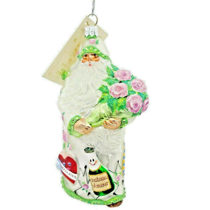 Patricia Breen Oh You Shouldn't Have Pearl Santa Spring Roses Holiday Ornament