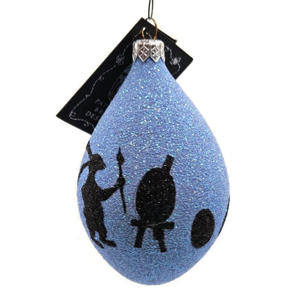 Patricia Breen Silhouette Egg Bunny Artists Easter Blue Christmas Tree Ornament