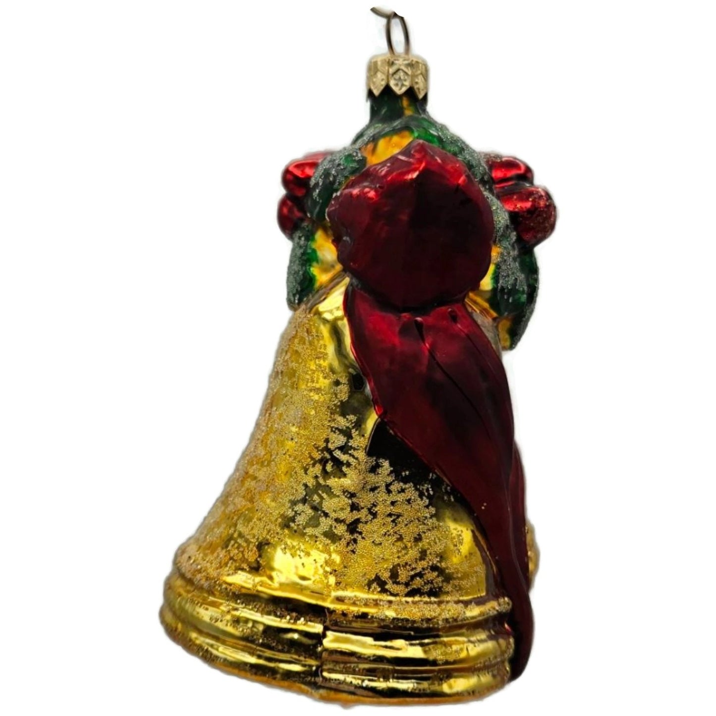 Christopher Radko Noel's Bells Gold Red Christmas Tree Ornament 97-208-0