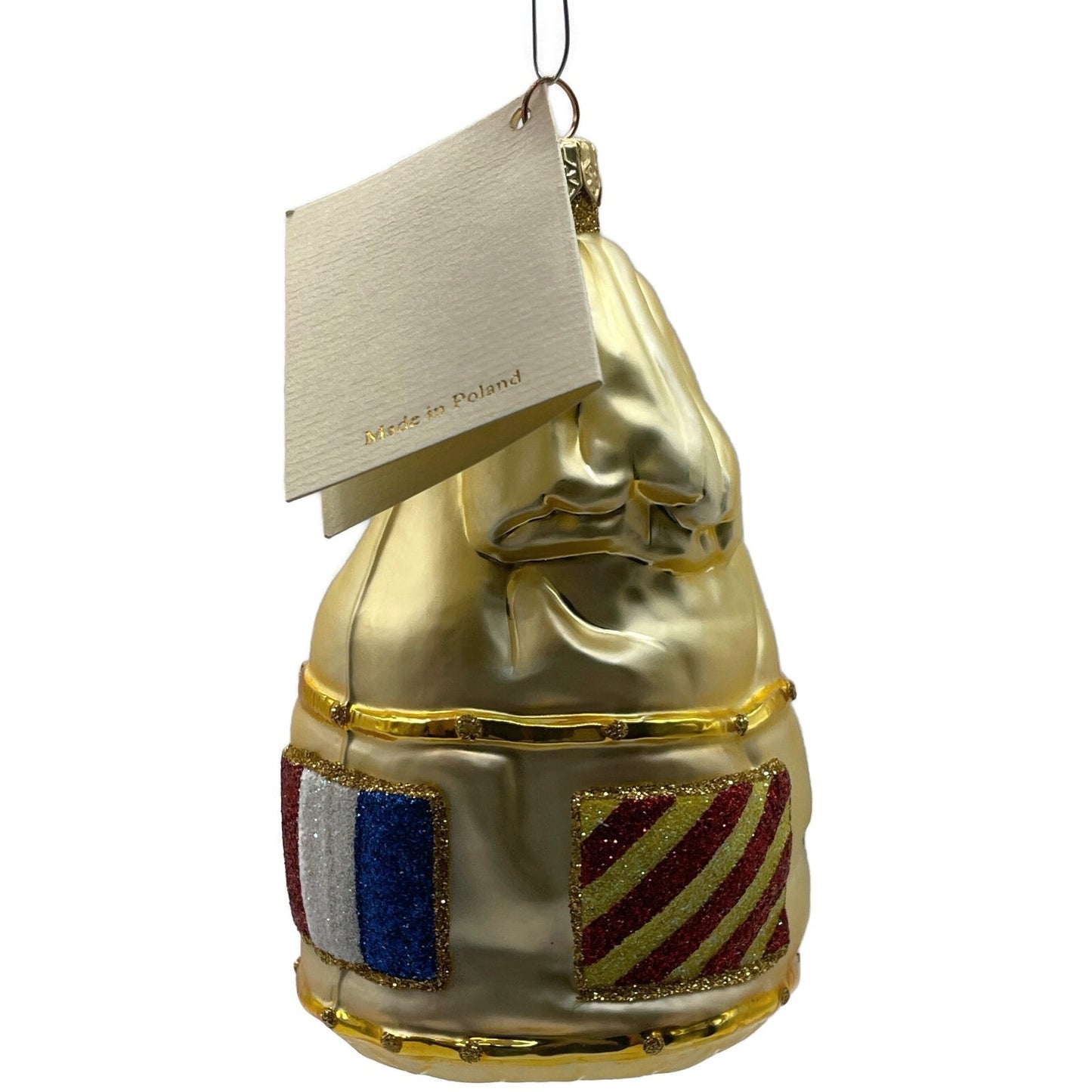 Patricia Breen Santas Duffel Bag Gold Flags Christmas Tree Decor Ornament